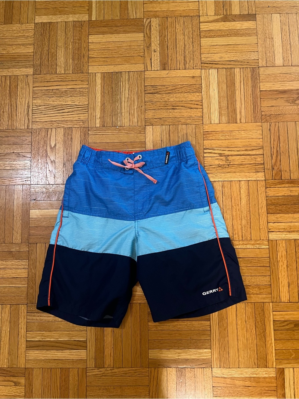 Gerry Boys' Blue Colorblock Swim Trunks size 10/12